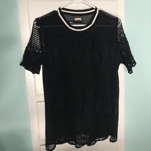 Black See Through Shirt